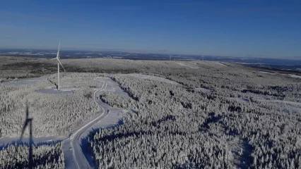 Cold climate wind farm that needs ice protection system