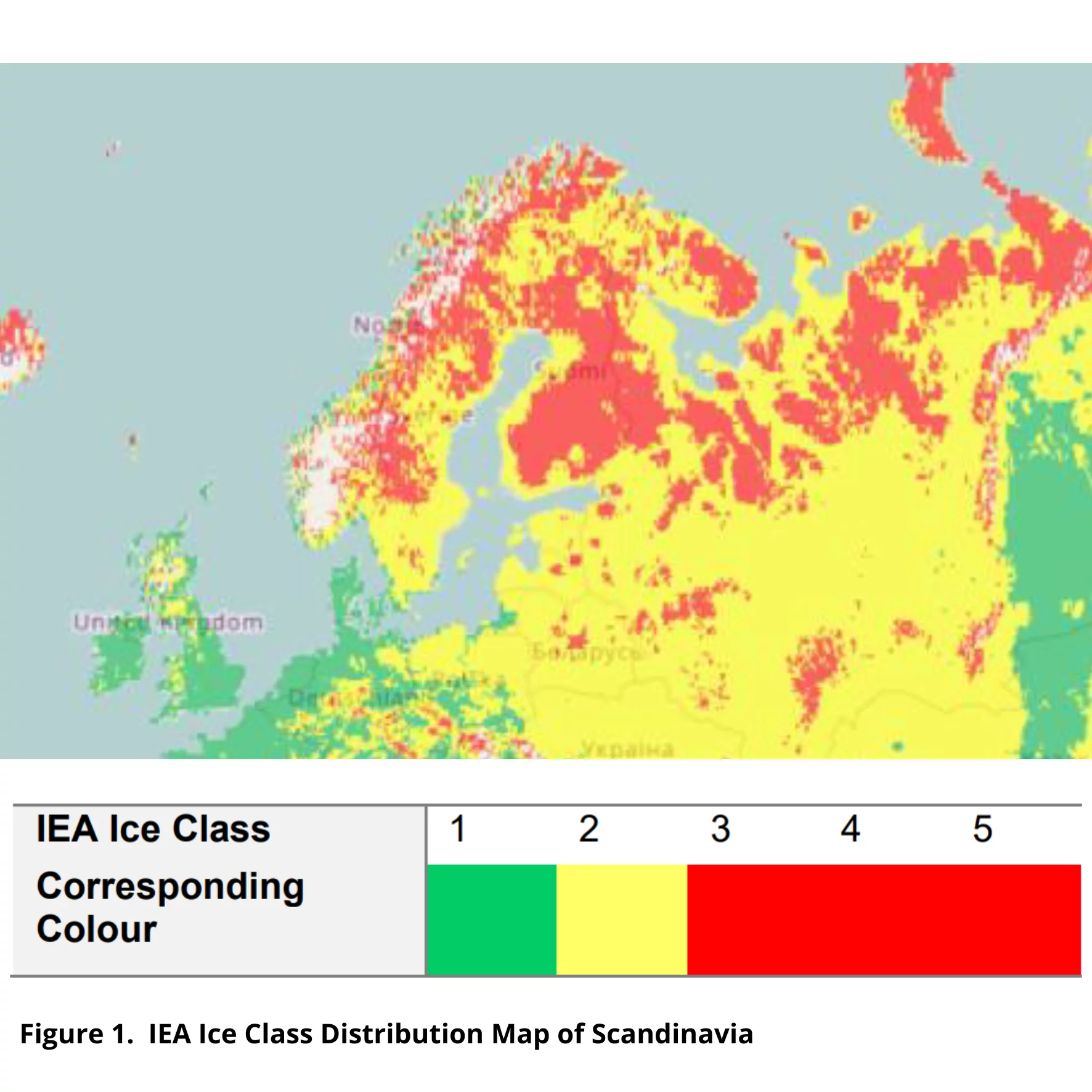 IEA Ice Class grading of Europe