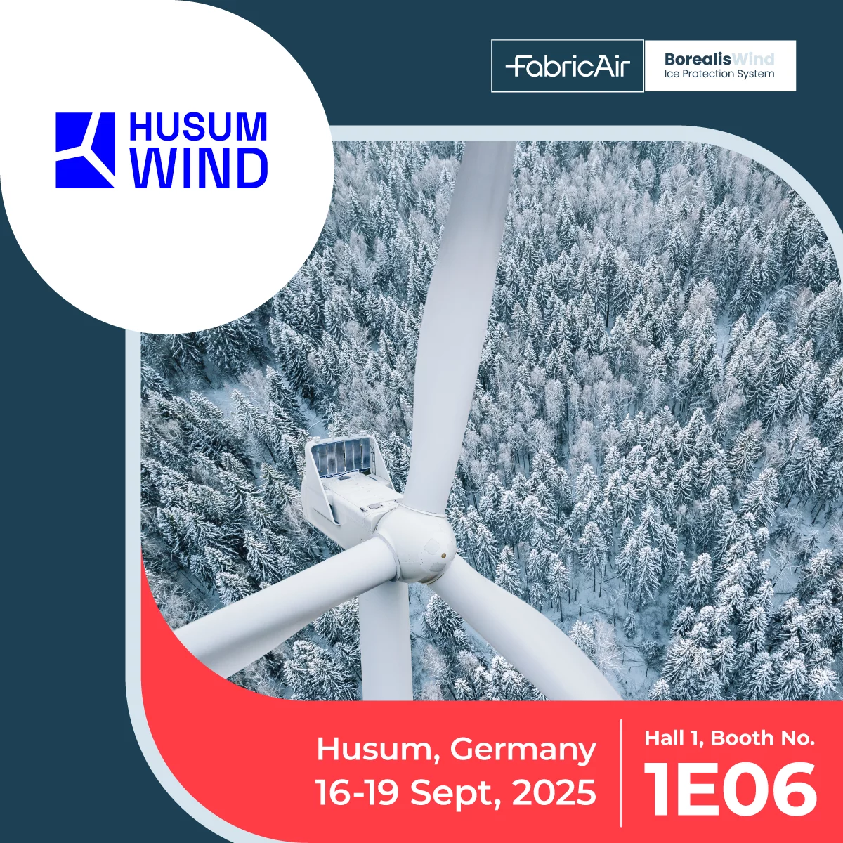 Fabricair /BorealisWind booth info for HusumWind expo